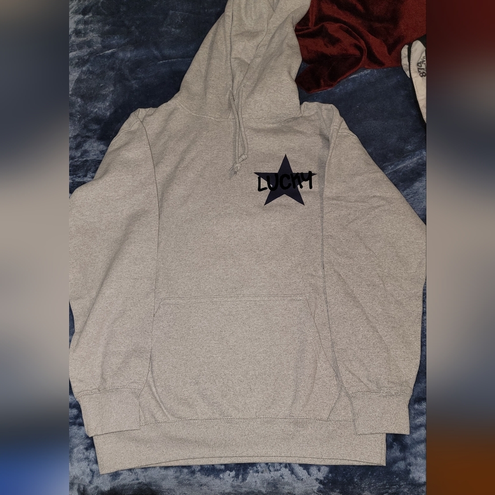 Gray Lucky Star Hoodie